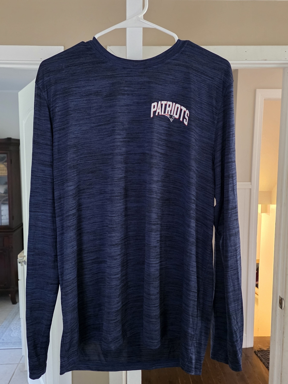 Nike Navy Patriots Long-Sleeve Performance Tee